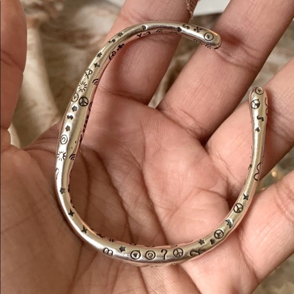 925 Solid Irregular Geometric Bracelet - image 7